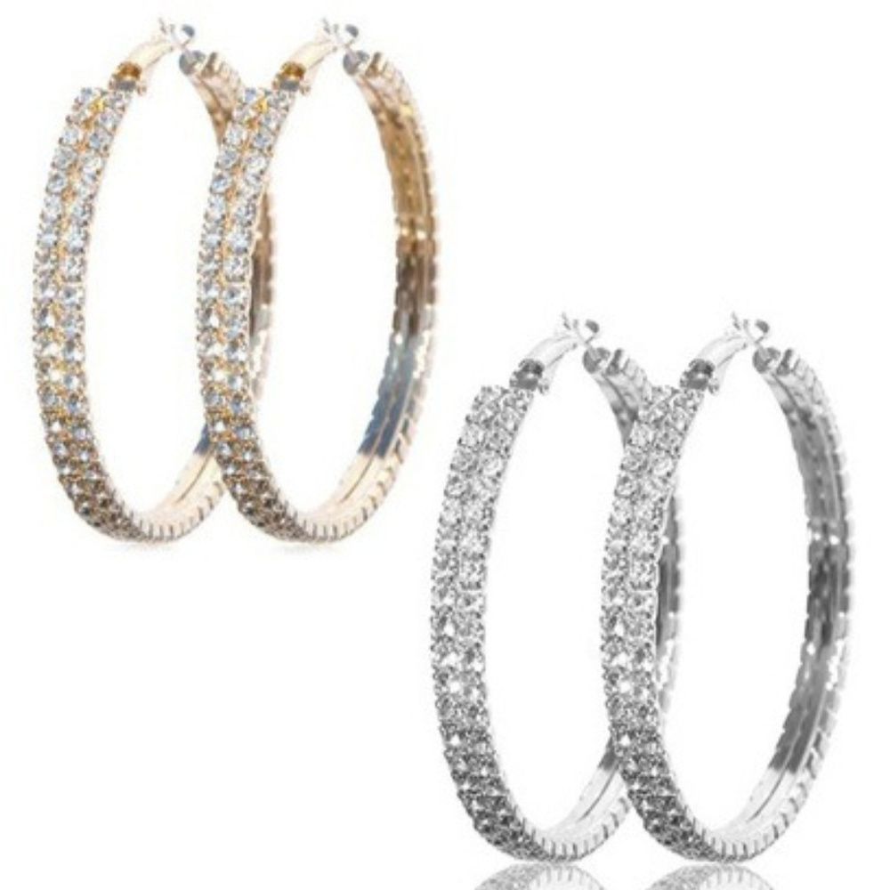 Swarovski Crystal Hoop Earrings